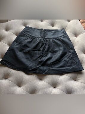 American Eagle Black Faux Leather Mini Skirt